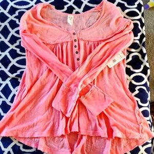 NWT free people long shirt tee